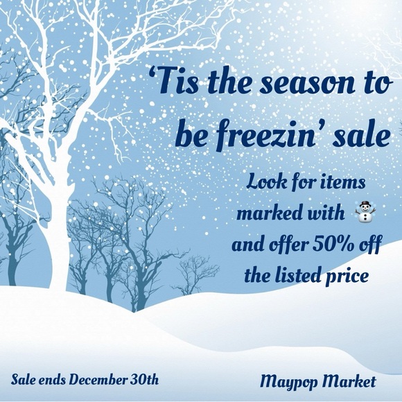 Baby, it’s cold outside! All items featuring ☃️ is 1/2 off its listing price! - Picture 1 of 1